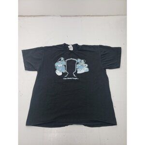 Vintage The Simpson’s I See Dumb People Black Tshirt Delta Pro Weights Size Lg